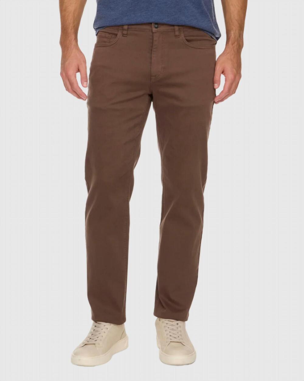 NEW FLAGS & ANTHEM louisville 5-pocket straight fit pants in mocha